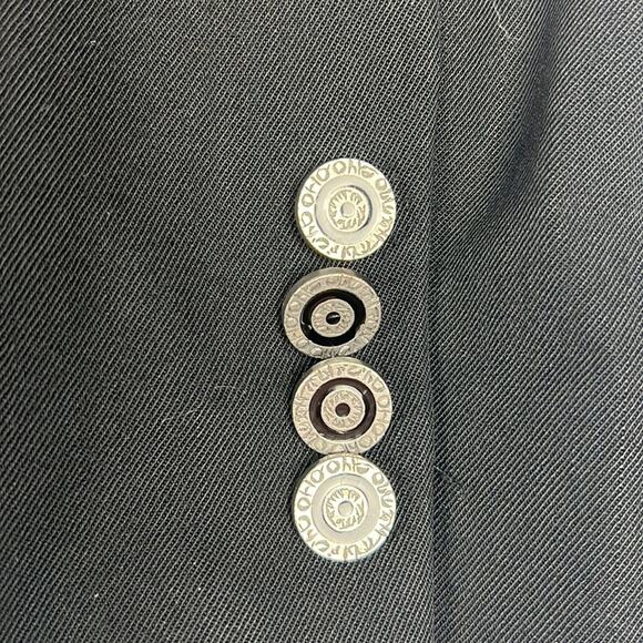 Austin Reed Wool Military Style Blazer Black Metal Buttons Vintage 80's SZ 4 - Picture 7 of 8